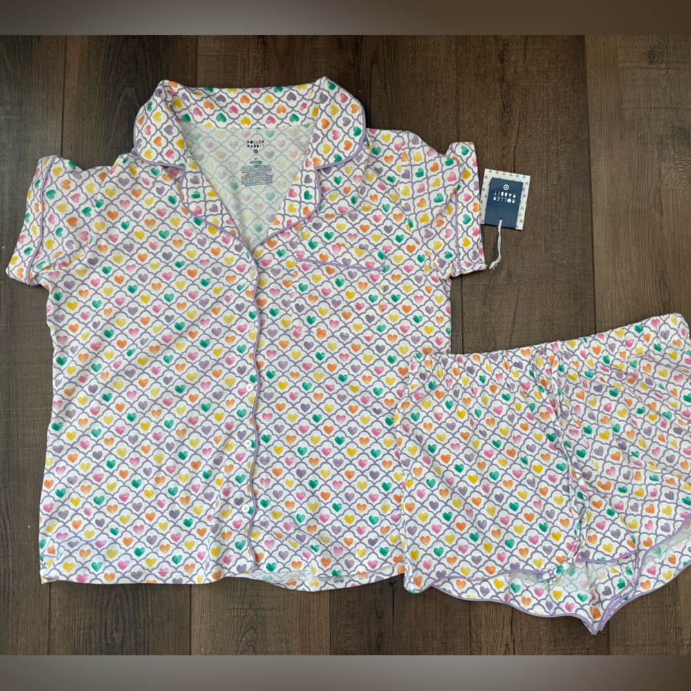 Woman’s' Roller Rabbit x target Heart-Print Pajama Set  NWT